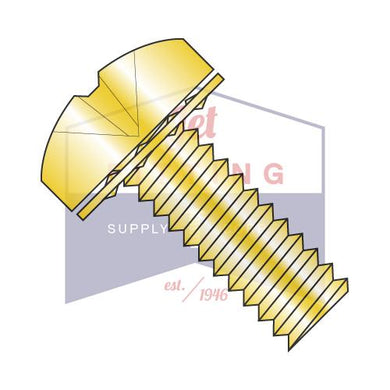 1/4-20X3/4  Phillips Pan Internal Sems Machine Screw Fully Threaded Zinc Yellow