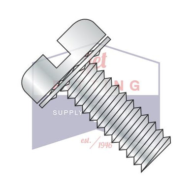 1/4-20X1/2  Slotted Pan Internal Sems Machine Screw Fully Threaded Zinc & Bake
