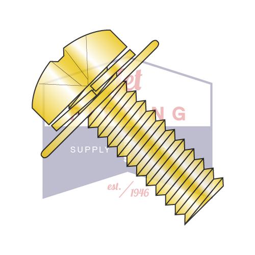 Arandela doble Phillips M3x8W7 Tornillo SEMS Arandela partida/plana JIS-B1188 Acero Zinc Amarillo -- A granel: 4000