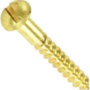 Tornillo para madera redondo ranurado de latón n.° 6 x 3/8 (paquete: 100)
