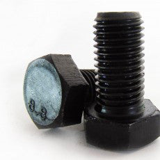 M8-1.25x40 (FT) Hex Cap Screw Steel Class 8.8 Thermal Black Oxide and Wax DIN933 / ISO4017 -- (Bulk: 925)