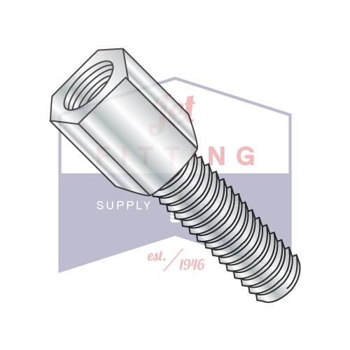Tornillo de cabeza hexagonal macho de 3/16 4-40 x 3/16, zincado