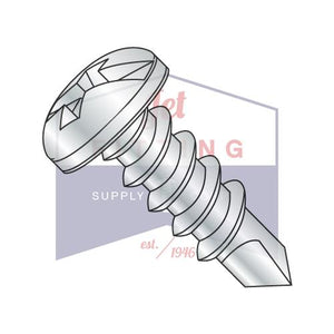 8-18X3/4  Combination(Slot/Phil) Pan Self Drill Screw Full Thread Zinc/Bake