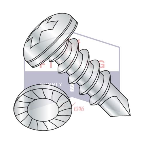 Tornillo autoperforante de rosca completa dentada Phillips de 1/4-14 x 1 1/2, galvanizado