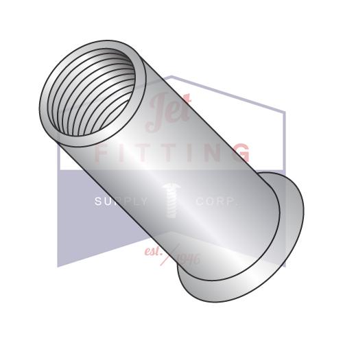 5/16-18-.200  Small Head Threaded Insert Rivet Nut Aluminum Cleaned and Polished NON-RIBBED