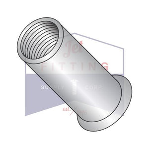 3/8-16-.200  Small Head Threaded Insert Rivet Nut Aluminum Cleaned and Polished NON-RIBBED