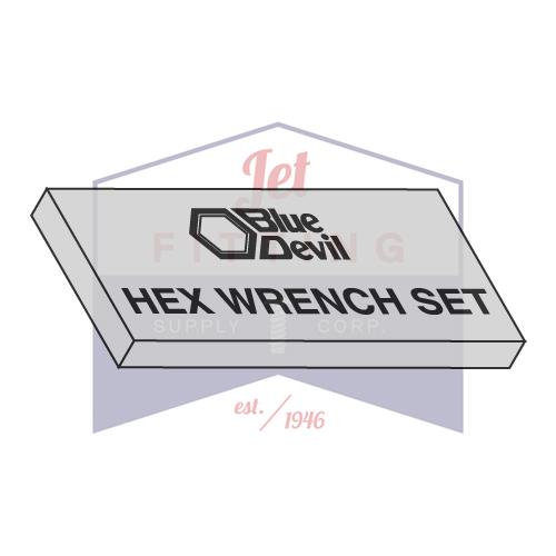 1/16-1/4 Long Arm Hex Key Wrench Alloy Steel Black Oxide Set