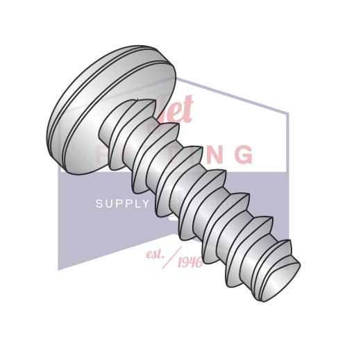 10-14X3/4 Phillips Pan Plastite Alternative 48-2 Fully Threaded 18-8 SS Passivated And Wax