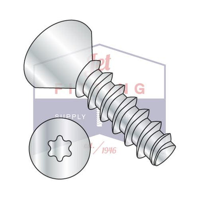 6-19X5/8 6 Lobe Flat Plastite Alternative 48-2 Fully Threaded Zinc Bake & Wax