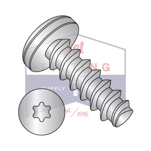 6-19X1 6 Lobe Pan Plastite Alternative 48-2 Totalmente roscado 18-8 S/S Pasivado y encerado