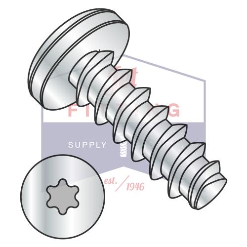M3-1.5X6 Torx métrico (6 lóbulos) Pan Plastite/Fix Alternative Rosca completa de 45 grados Zincado y horneado