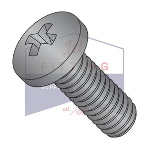 M6-1.0X20 Din 7985 A Metric Phillips Pan Machine Screw Stainless Steel A2 (18-8) Black Oxide