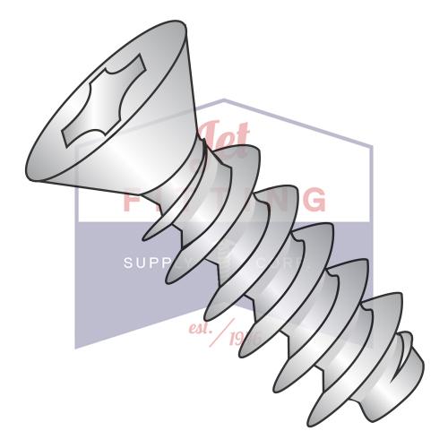 M3.5-1.57X9 Tornillo de cabeza plana Phillips métrico PT Alternativo Rosca completa de 30 grados Acero inoxidable A2 (18-8)