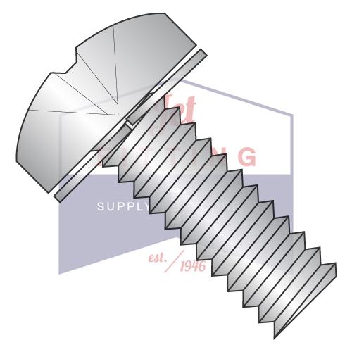 M4-0.7X10 Métrico Din7985A Tornillo Phillips Pan Sem tipo H Din127B Tornillo de cabeza dividida con arandela de seguridad FulTrd Acero inoxidable A2 (18-8)