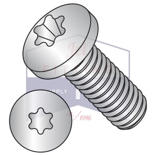 Tornillo de cabeza plana Torx (6 lóbulos) de rosca completa de acero inoxidable A2 (18-8) M4-0,7 x 12 ISO14583