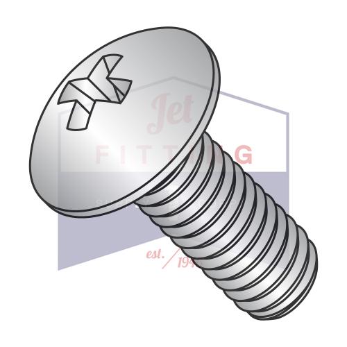 Tornillo de cabeza Phillips de rosca completa, métrico, de acero inoxidable A2 (18-8), M4-0,7 x 12, JISB 1111