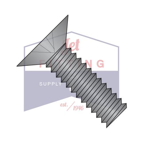 8-32X1/2  Phillips Flat 100 Degree Machine Screw Fully Threaded 18 8 Stainless Steel Black