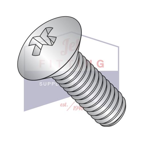 10-32X3  Phillips Oval Machine Screw Fully Threaded 18 8 Stainless Steel