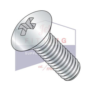 10-32X1  Phillips Oval Head Machine Screw Fully Threaded Zinc