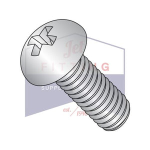 6-32X3/4  Phillips Round Machine Screw Fully Threaded 18 8 Stainless Steel