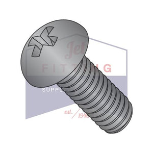 1/4-20X3/4  Phillips Round Machine Screw Fully Threaded Black Oxide