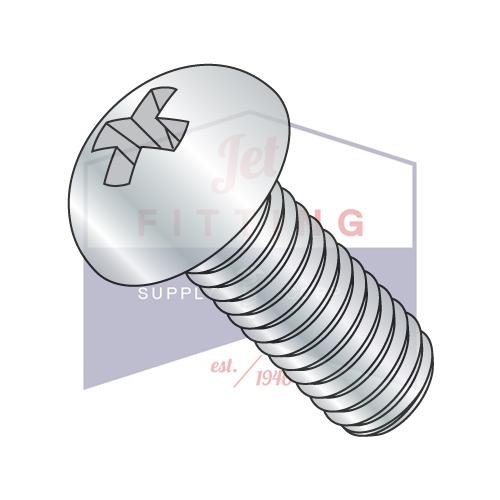 4-40X1/2  Phillips Round Machine Screw Fully Threaded Zinc