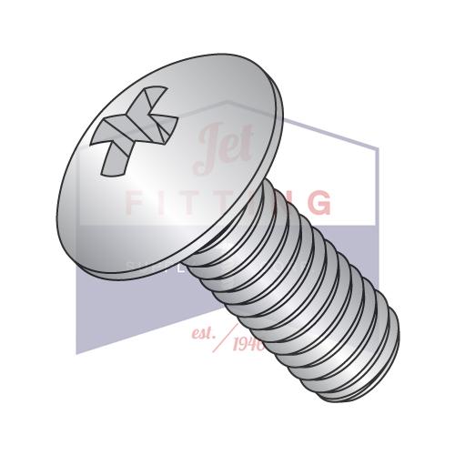 4-40X1/4  Phillips Truss Machine Screw Fully Threaded Full Contour 18-8 Stainless Steel