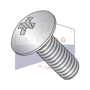 8-32x1-1/2  Phillips Truss Machine Screw Fully Threaded Full Contour Stainless Steel 18-8 -- (Bulk: 2000)