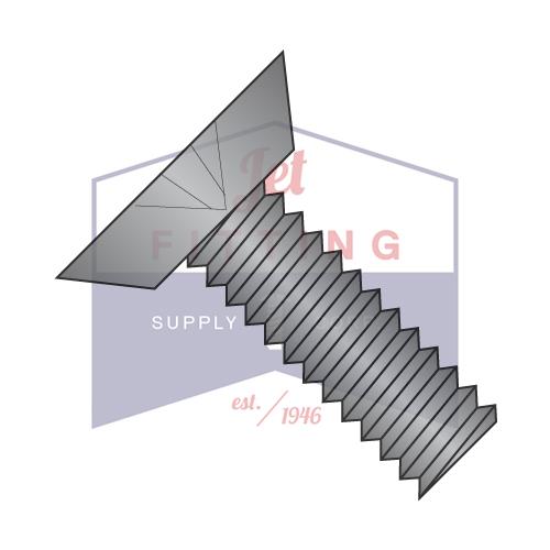 6-32X5/16  Phillips Flat Undercut Machine Screw Fuly Threaded 18 8 Stainless Steel Black Ox