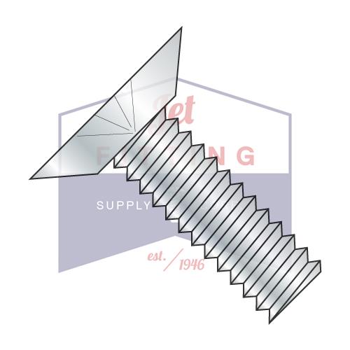 12-24X1 1/2  Phillips Flat Undercut Machine Screw Fully Threaded Zinc