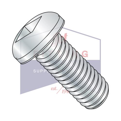 6-32X3/4  Square Pan Machine Screw Fully Threaded Zinc