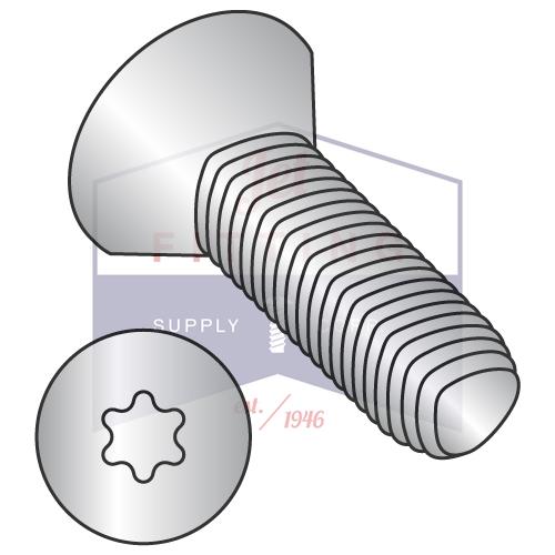 Tornillo de cabeza plana Torx (6 lóbulos) de rosca completa, métrico, M4-0,7 x 10, DIN 7500-ME, de acero inoxidable A2 (18-8), pasivado y encerado