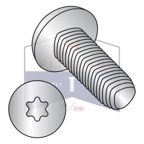 Tornillo de rosca plana Torx (6 lóbulos) de rosca completa M4-0,7 x 12 Din 7500-CE de acero inoxidable A2 (18-8) pasivado y encerado