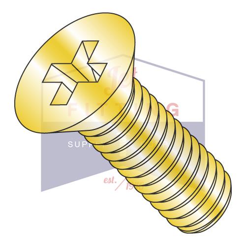 0-80x3/8  MS35191 Military Phillips Flat 82 Degree Full Thread Machine Screw Cadmium