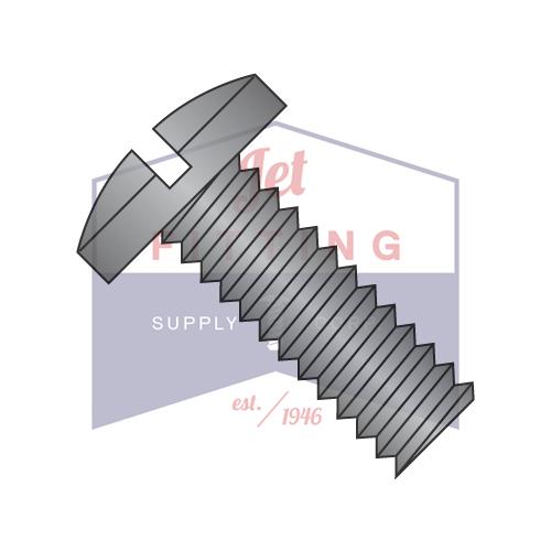 8-32X1/2  Slotted Binding Undercut Machine Screw Fully Threaded Black Oxide