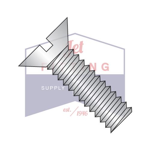 4-40X3/8  Slotted Flat Machine Screw Fully Threaded 18-8 Stainless Steel