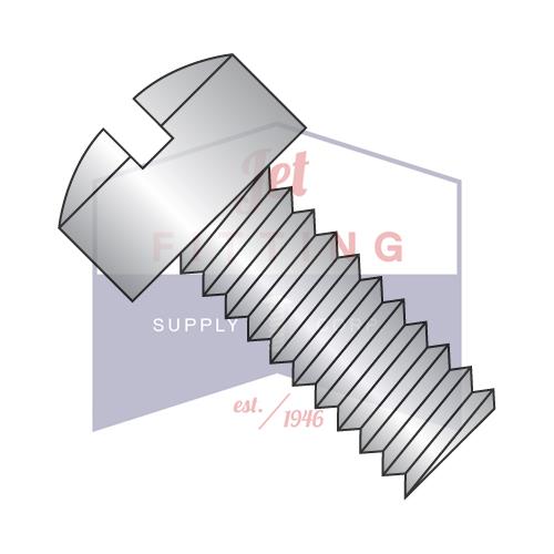 0-80X1/4  Slotted Fillister Machine Screw Fully Threaded 18-8 Stainless Steel