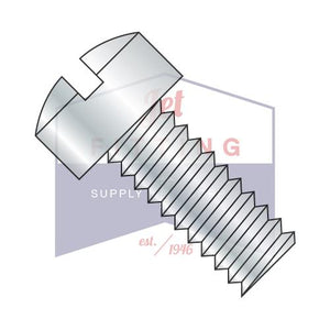 10-24X1 1/8  Slotted Fillister Head Machine Screw Fully Threaded Zinc