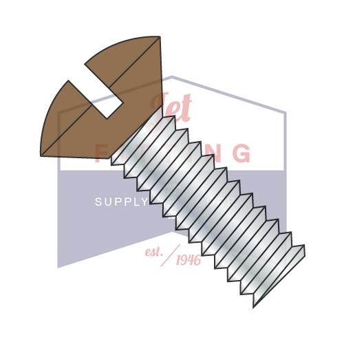 6-32X1/2  Slotted Oval Machine Screw Fully Threaded Zinc with Brown Painted Head