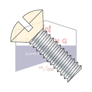 6-32X1/2  Slotted Oval Machine Screw Fully Threaded Zinc with Ivory Painted Head