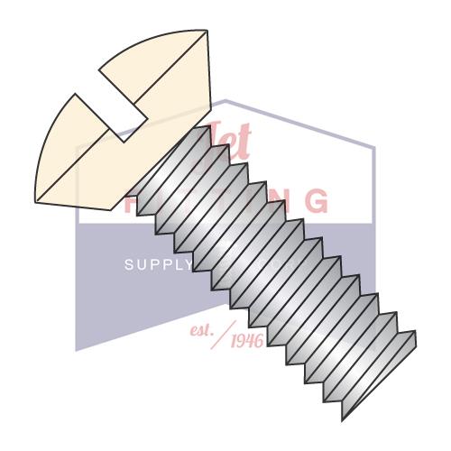6-32X3/8  Slotted Oval Undercut Machine Screw Fully Threaded Zinc with Ivory Painted Head