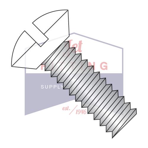6-32X5/16  Slotted Oval Undercut Machine Screw Fully Threaded Zinc with White Painted Heads