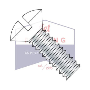6-32X1  Slotted Oval Machine Screw Fully Threaded Zinc with White Painted Heads