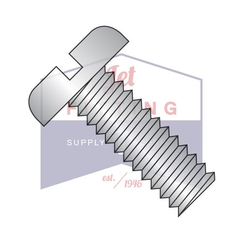 8-32X7/16  Slotted Pan Machine Screw Fully Threaded 18-8 Stainless Steel