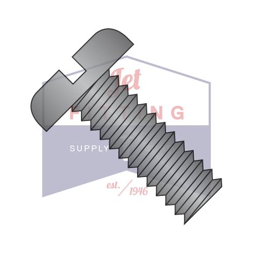 1/4-20X5/8  Slotted Pan Machine Screw Fully Threaded Black Oxide