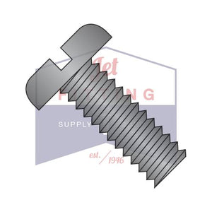 8-32X1 1/2  Slotted Pan Machine Screw Fully Threaded Black Oxide