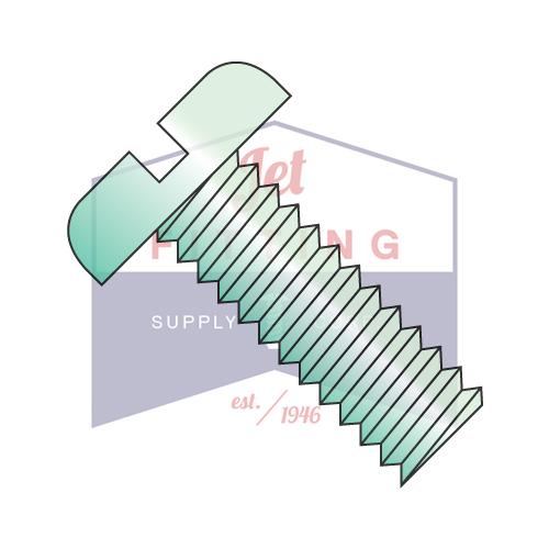 Tornillo para máquina de cabeza plana ranurada de 6-32 x 1/4, totalmente roscado, de zinc verde
