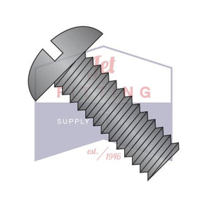 4-40X3/8  Slotted Round Machine Screw Fully Threaded Black Oxide