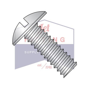 10-24X1  Slotted Truss Machine Screw Fully Threaded 18-8 Stainless Steel