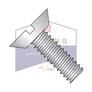2-56X1/8  Slotted Flat Undercut Machine Screw Fully Threaded 18 8 Stainless Steel